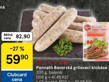 Bavorská grilovací klobása Ponnath