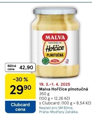 Hořčice plnotučná Malva