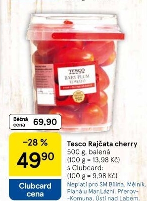Rajčata cherry Tesco