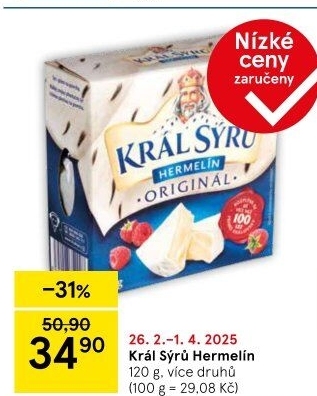 Sýr Hermelín Král sýrů