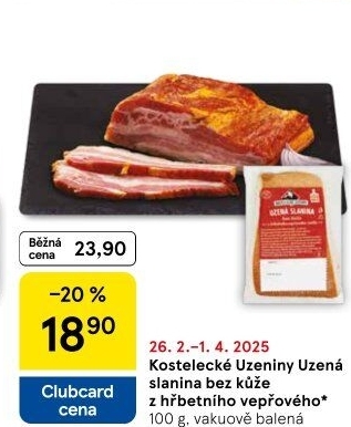 Uzená slanina Kostelecké uzeniny