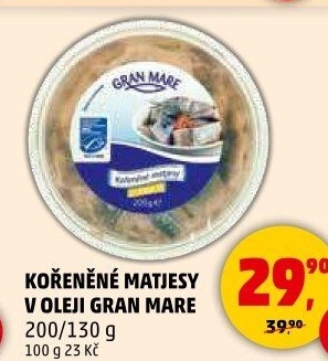 Matjesy kořeněné v oleji Gran Mare