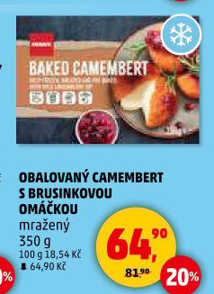 Obalovaný sýr Camembert mražený Penny