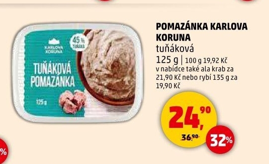 Rybí pomazánka Karlova Koruna