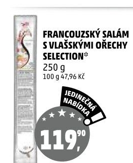 Salám francouzský s vlašskými ořechy Selection