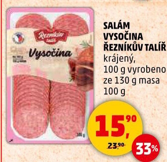 Salám Vysočina Řezníkův talíř