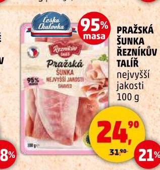 Šunka pražská nejvyšší jakosti Řezníkův talíř