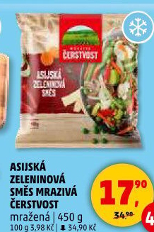 Zeleninová asijská směs mražená Mrazivá Čerstvost