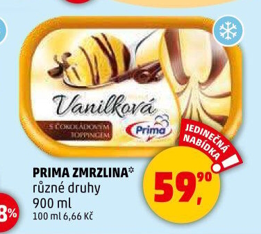 Zmrzlina ve vaničce Prima