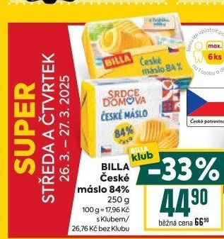 Máslo Billa