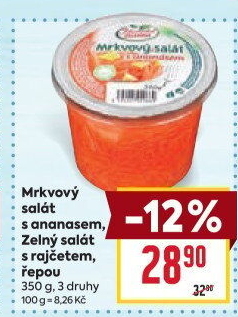 Mrkvový salát s ananasem Jihočeská zelenina