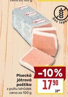 Paštika játrová písecká Maso uzeniny Písek