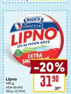 Tavený sýr Jihočeské Lipno Madeta