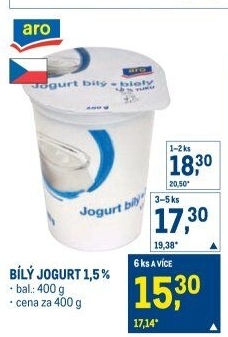 Bílý jogurt Aro