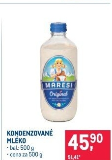 Mléko kondenzované do kávy Maresi