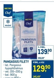 Pangasius filety mražený Metro Chef