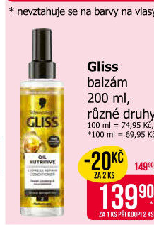 Balzám na vlasy ve spreji Expres Gliss Schwarzkopf