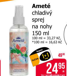 Chladivý sprej na nohy Ameté