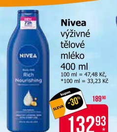 Tělová mléka Nivea
