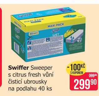 Vlhčené ubrousky na podlahu Swiffer Sweeper