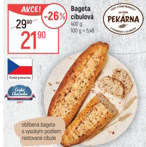Bageta s cibulkou
