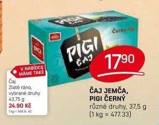 Černý Pigi čaj Jemča