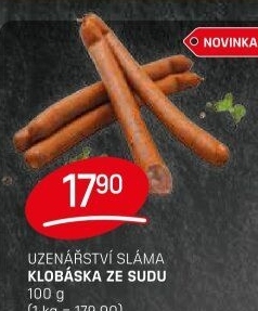 Klobása ze sudu Sláma