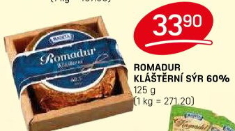 Sýr Romadur Klášterní Madeta