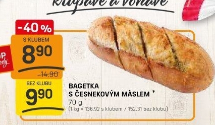 Bageta s máslem
