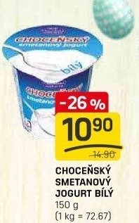 Bílý jogurt smetanový Choceňský
