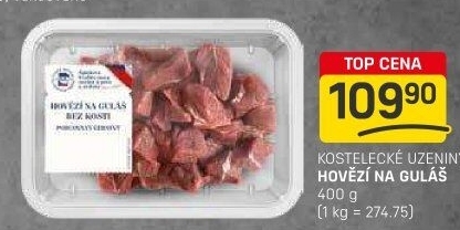 Hovězí maso na guláš Kostelecké uzeniny
