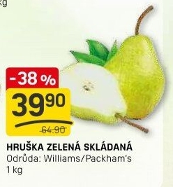 Hrušky zelené Williams