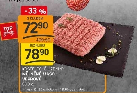 Maso mleté vepřové Kostelecké uzeniny