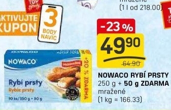 Rybí prsty předsmažené mražené Nowaco