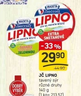 Tavený sýr Jihočeské Lipno Madeta