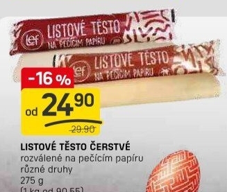 Těsto listové rozválené Lef