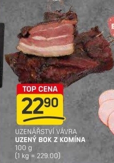 Uzený bok z komína Uzenářství Vávra