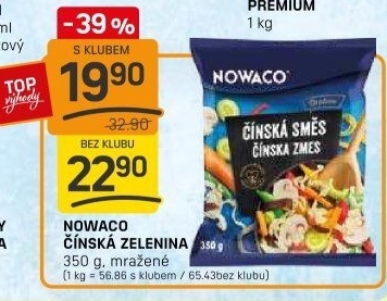 Zeleninová čínská směs mražená Nowaco