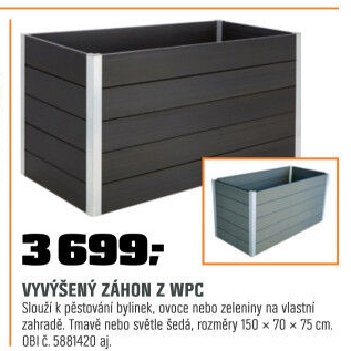Vyvýšený záhonz WPC panelů