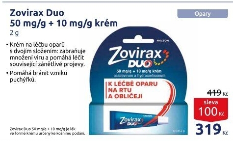 Krém na opary Duo Zovirax