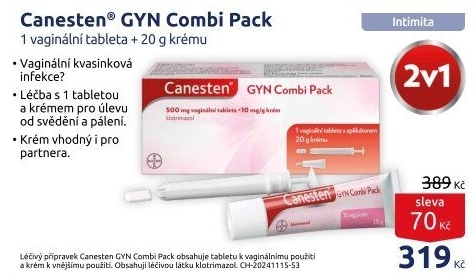Sada na léčbu vaginální mykózy Combi Pack Gyn Canesten