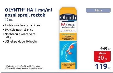 Sprej nosní HA 0,1% Olynth