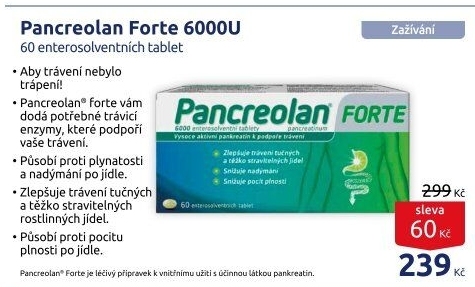 Tablety na zažívání Pancreolan Forte