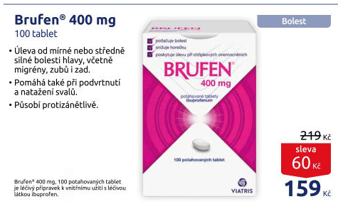 Tablety proti bolesti 400 Brufen Viatris