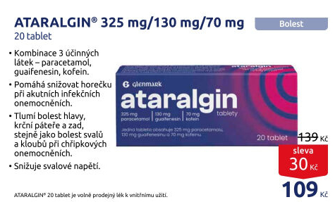 Tablety proti chřipce a bolesti Ataralgin