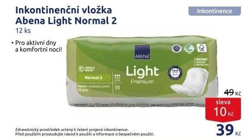 Vložky dámské inkontinenční Light Abena