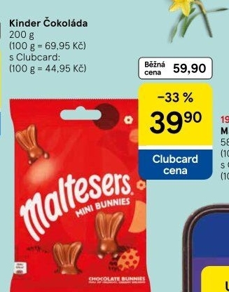 Čokoládový zajíček Maltesers