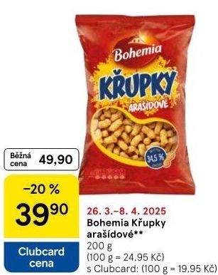 Křupky arašídové Bohemia