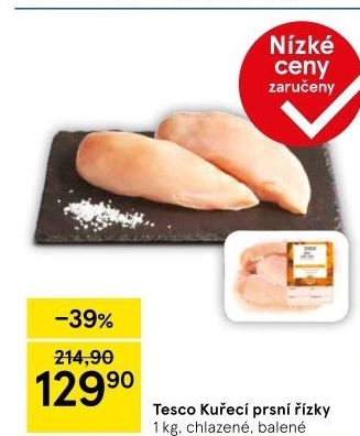 Kuřecí prsní řízky Tesco