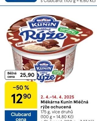 Mléčná rýže Mlékárna Kunín